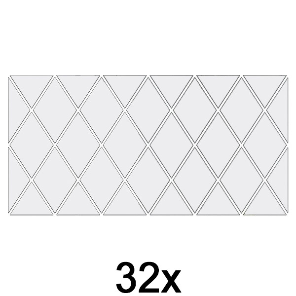 1x Zrcadlové samolepky na zeď (32 kusů) | WALLGEM